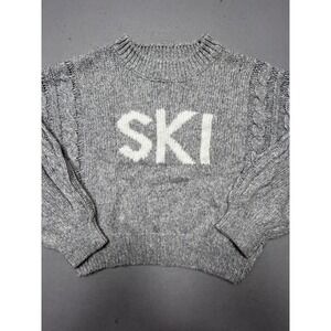 AND NOW THIS SKI Sweater Polyester Gray Medium Womens